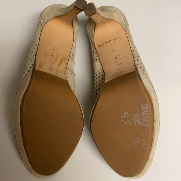 Paul Green Cream Sparkling Heeled Slip On Shoes Size 8 - Picture 14 of 17